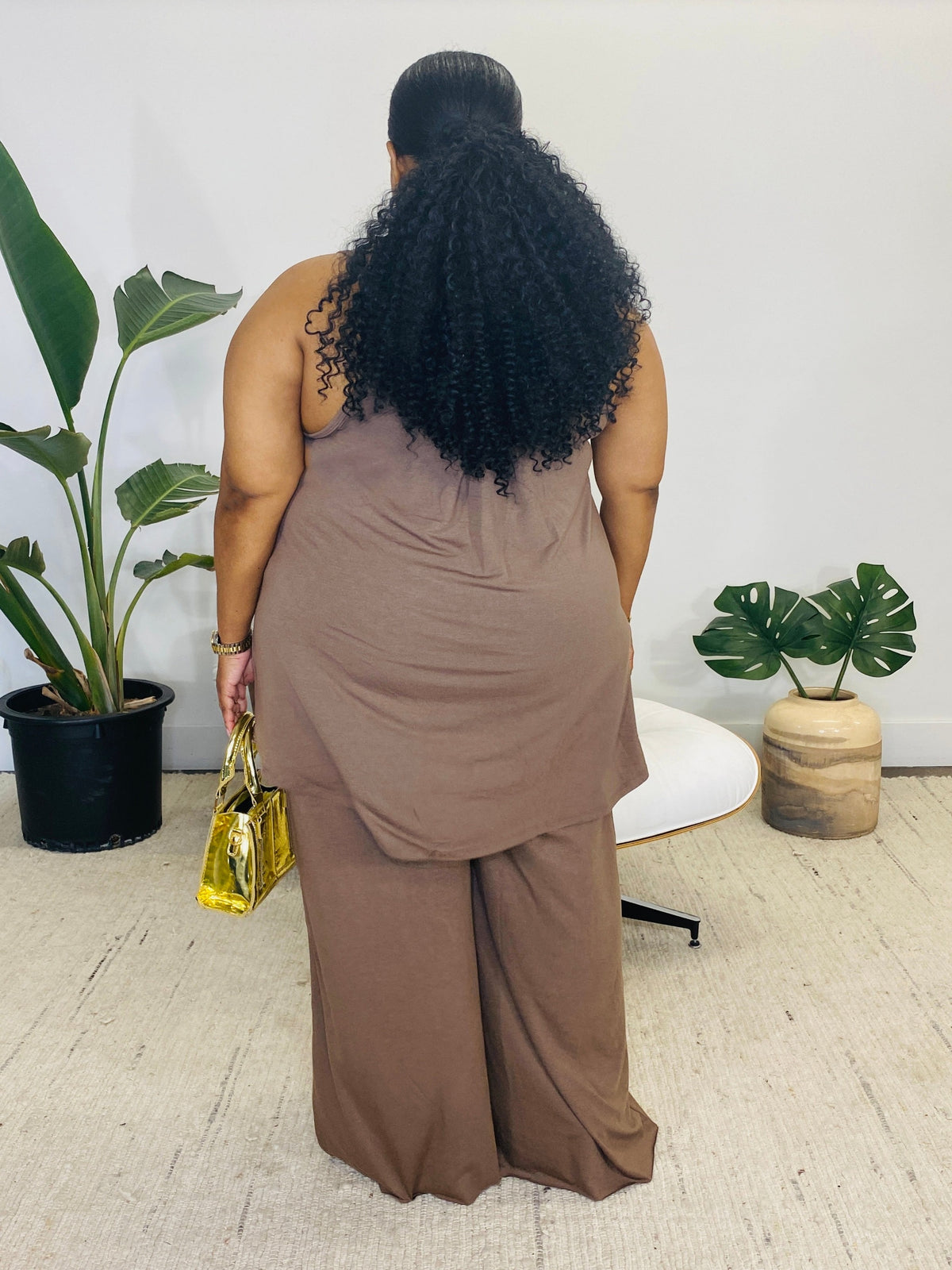 Cheyenne Wide-Leg Pant Set | Mocha