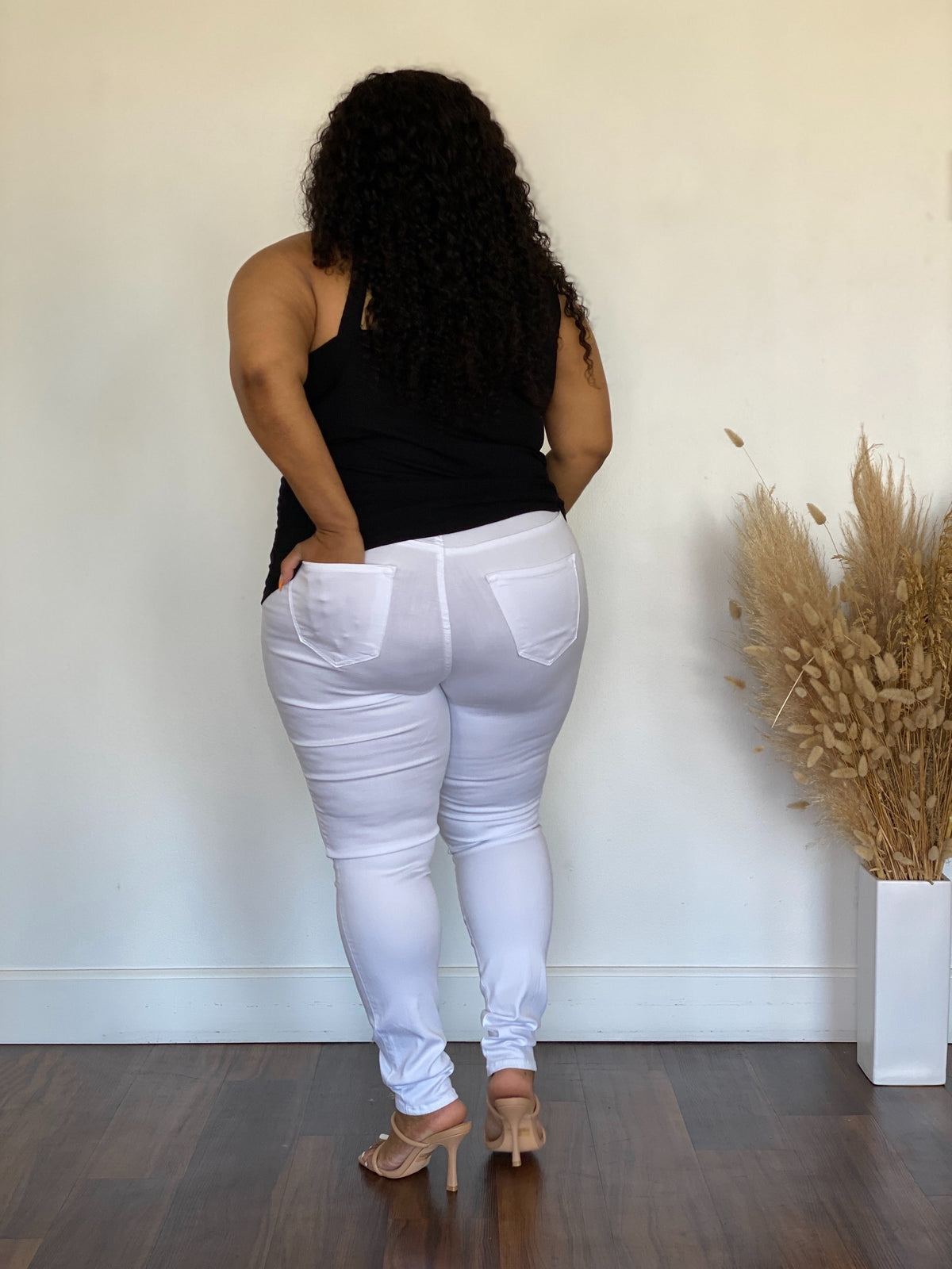 Felicity Distressed Skinny Jeans | White